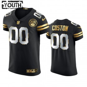 Maillot Kansas City Chiefs Custom Noir Golden Edition - Enfant